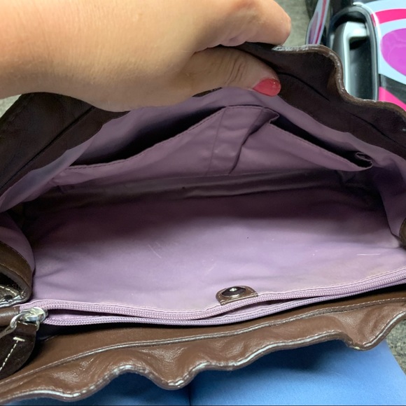 Brown leather coach purse - Picture 3 of 6